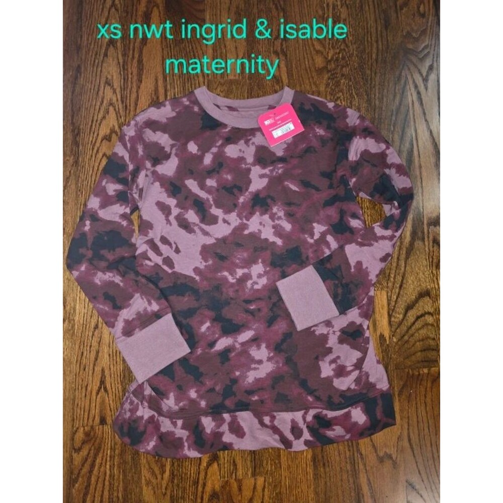 Ingrid & Isabel Longsleeve Camo Matenity Top Nwt Size XSmall